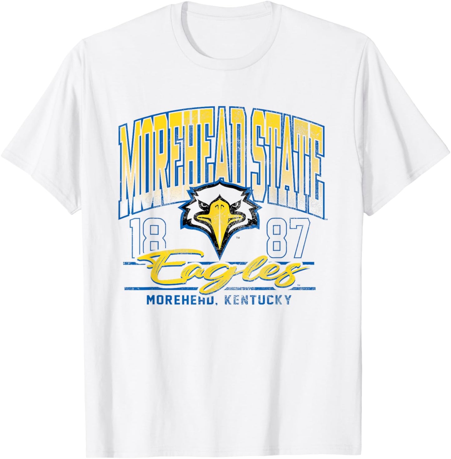 Morehead State Eagles Kicking It White Officially Licensed T-Shirt - T-Shirt | White