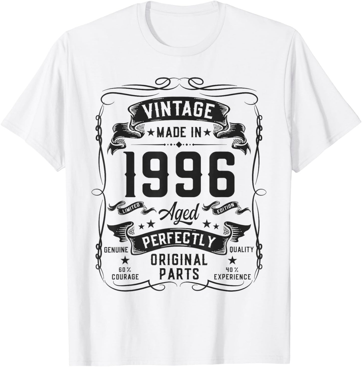 Vintage 1996 30yr 30th Birthday Gifts 30 Years Old T-Shirt - T-Shirt | White