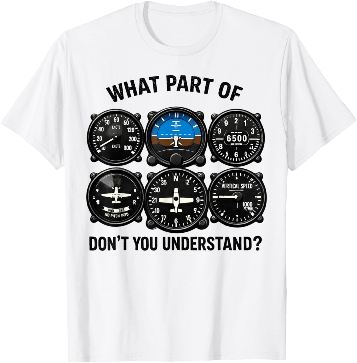 Welcher Teil von Don't You Understand Funny Pilot Six Pack T-Shirt - T-Shirt | White