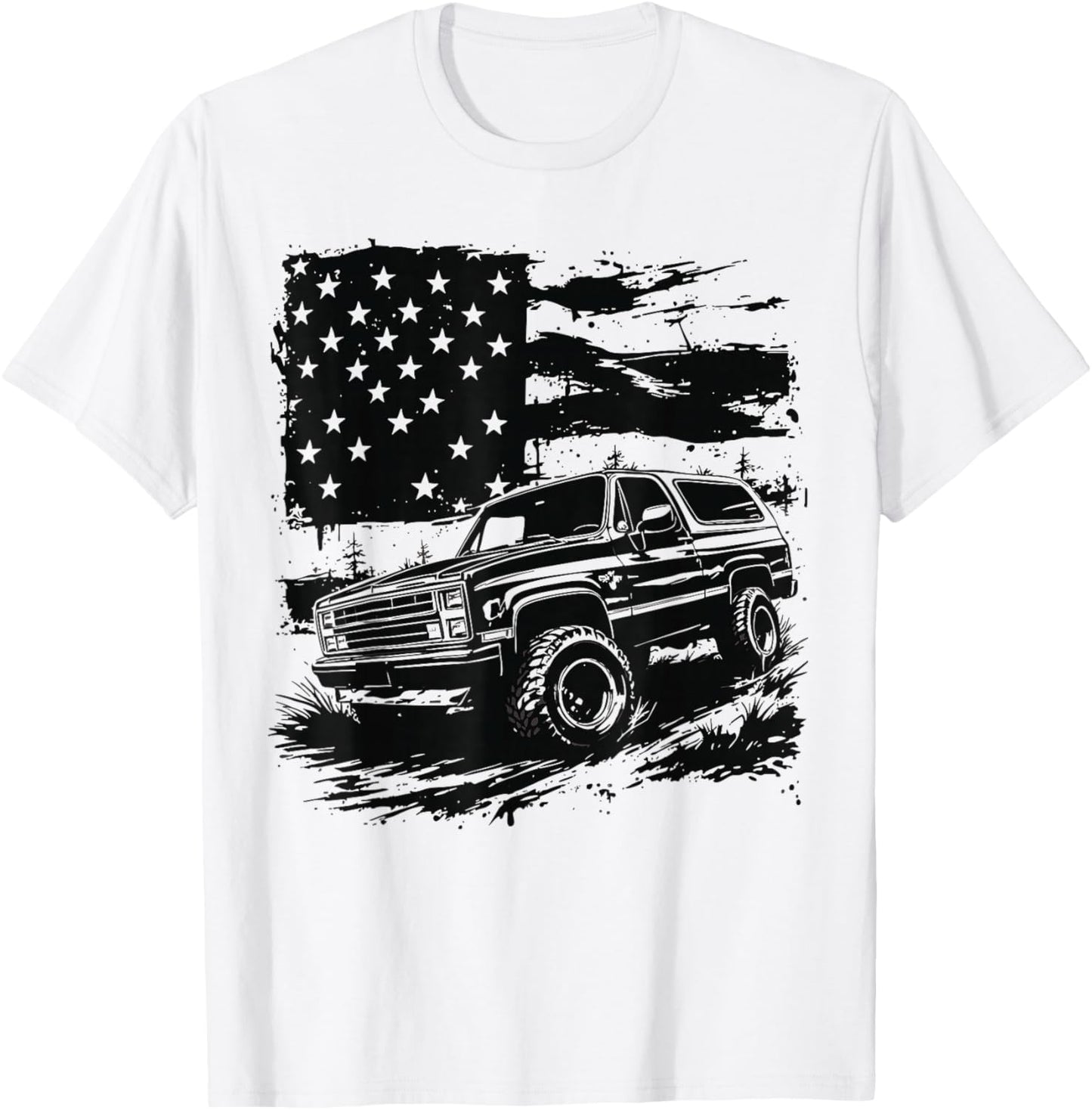 73-91 K5 Blaze Second Generation Patriotic USA Flag K5 T-Shirt - T-Shirt | White