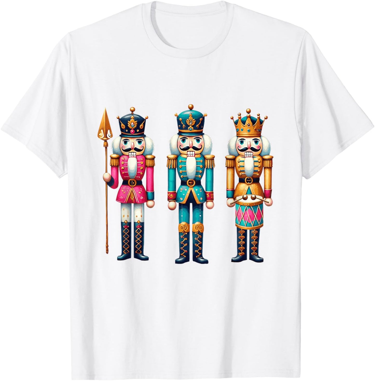 Nutcracker Squad Holiday Christmas Xmas Pajamas Women Kids T-Shirt - T-Shirt | White