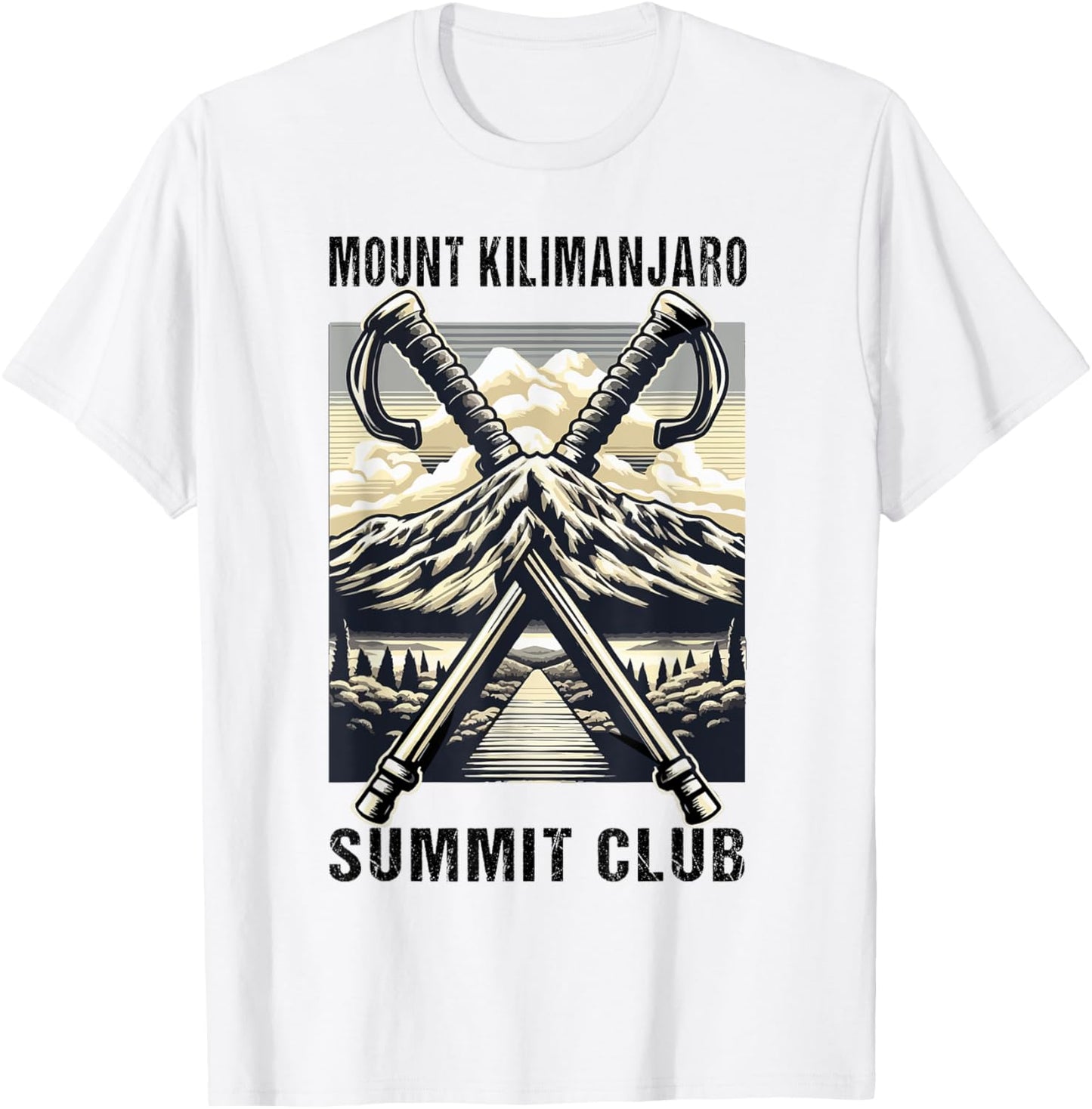 Climbed Mount Kilimanjaro Summit Club Hike Tanzania T-Shirt - T-Shirt | White