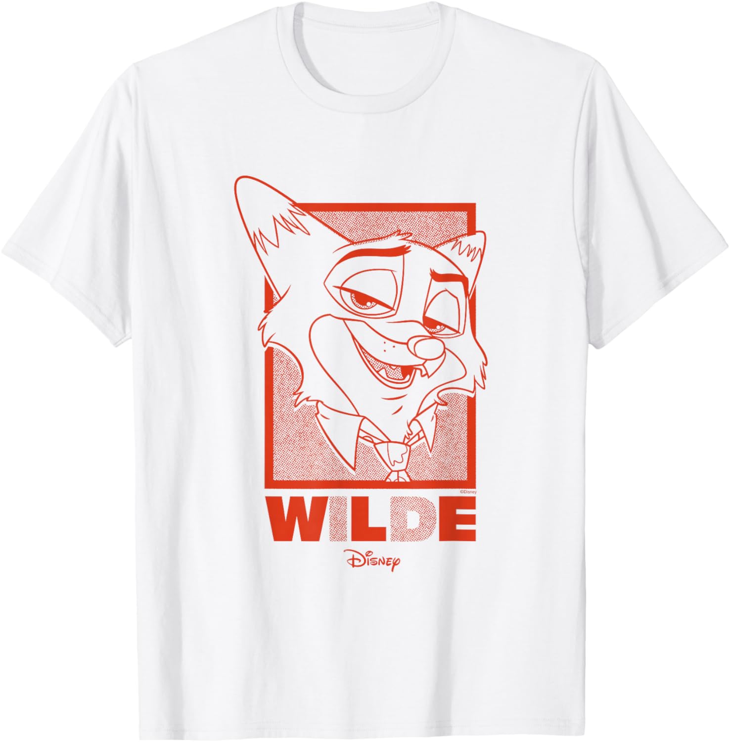 Disney Zootopia 2 Nick Wilde Bold Neon Graphic T-Shirt - T-Shirt | White