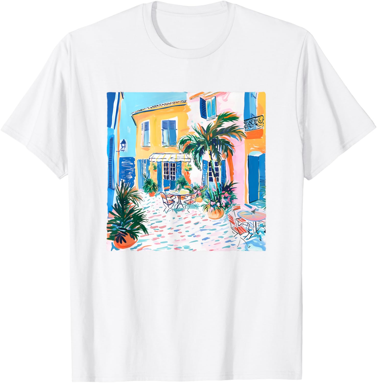 France Travel Côte d'Azur French Riviera Style Souvenir T-Shirt - T-Shirt | White