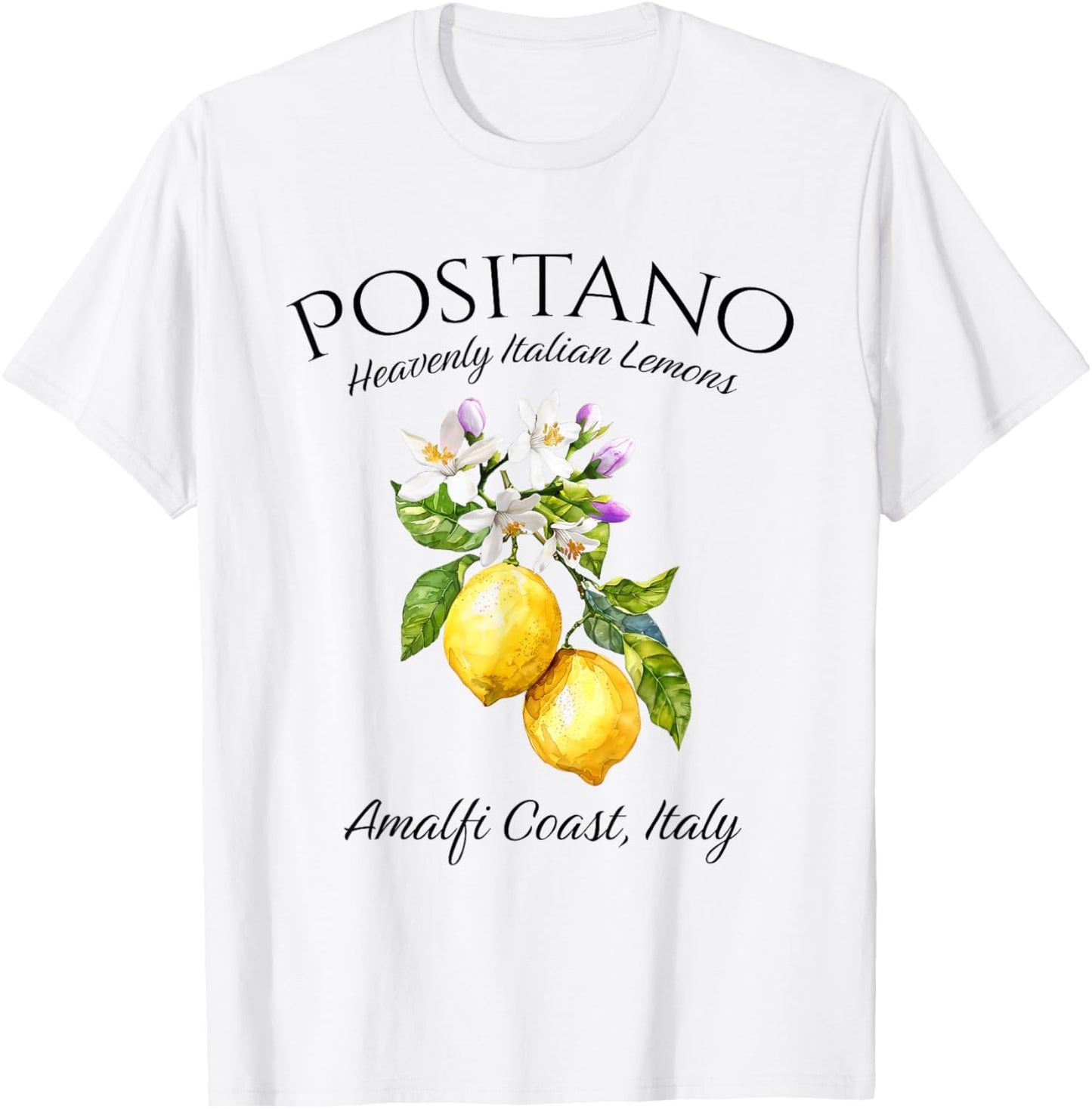 Positano Amalia Coast Italian Lemons Italy T-Shirt - T-Shirt | White