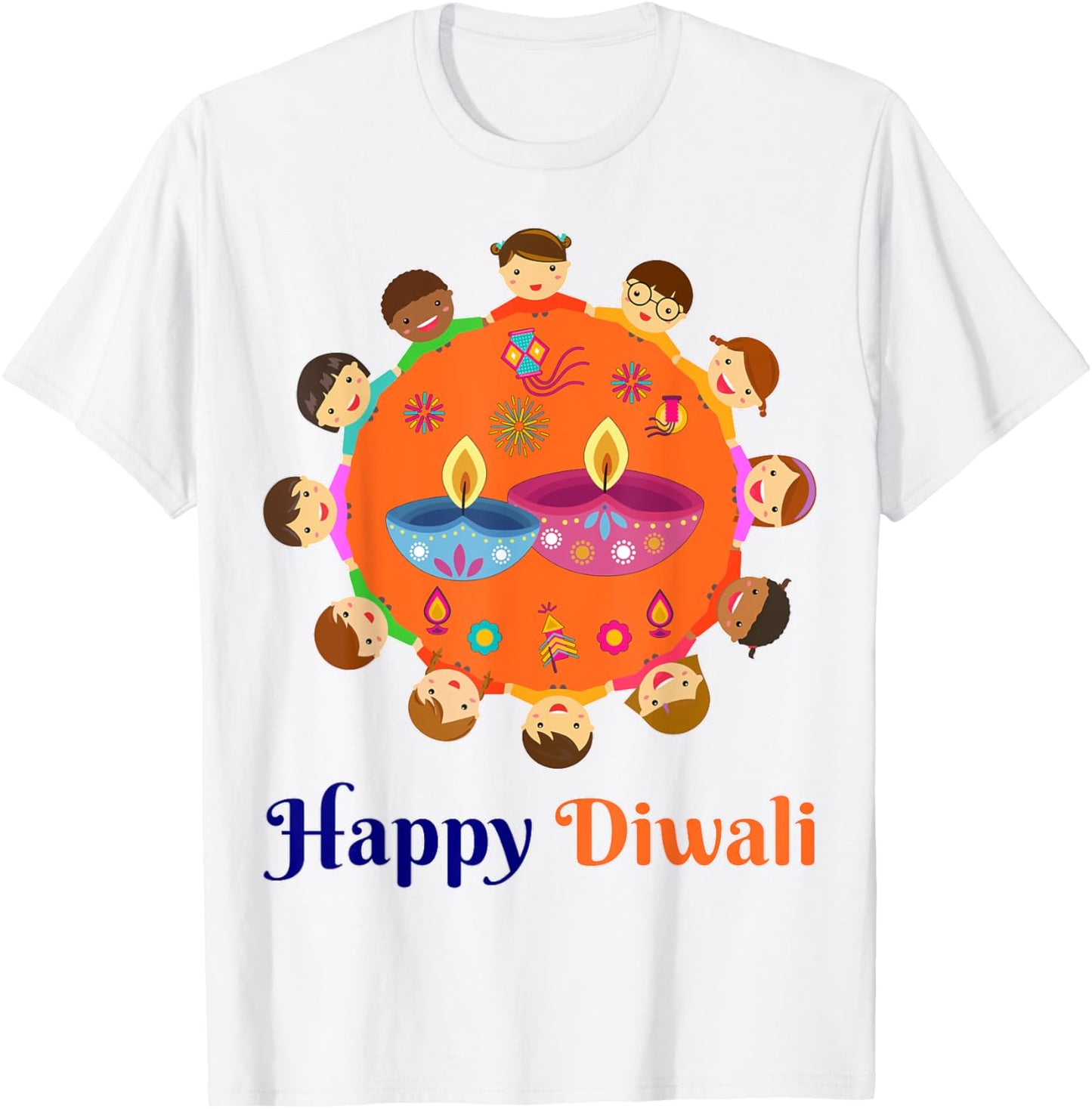 Toddler Diwali-Shirt Kid Men Women Family Hindu Happy Diwali T-Shirt - T-Shirt | White