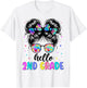 Hello 2nd Grade Shirt Girls Second Grade 1st Day of School T-Shirt - T-Shirt | White