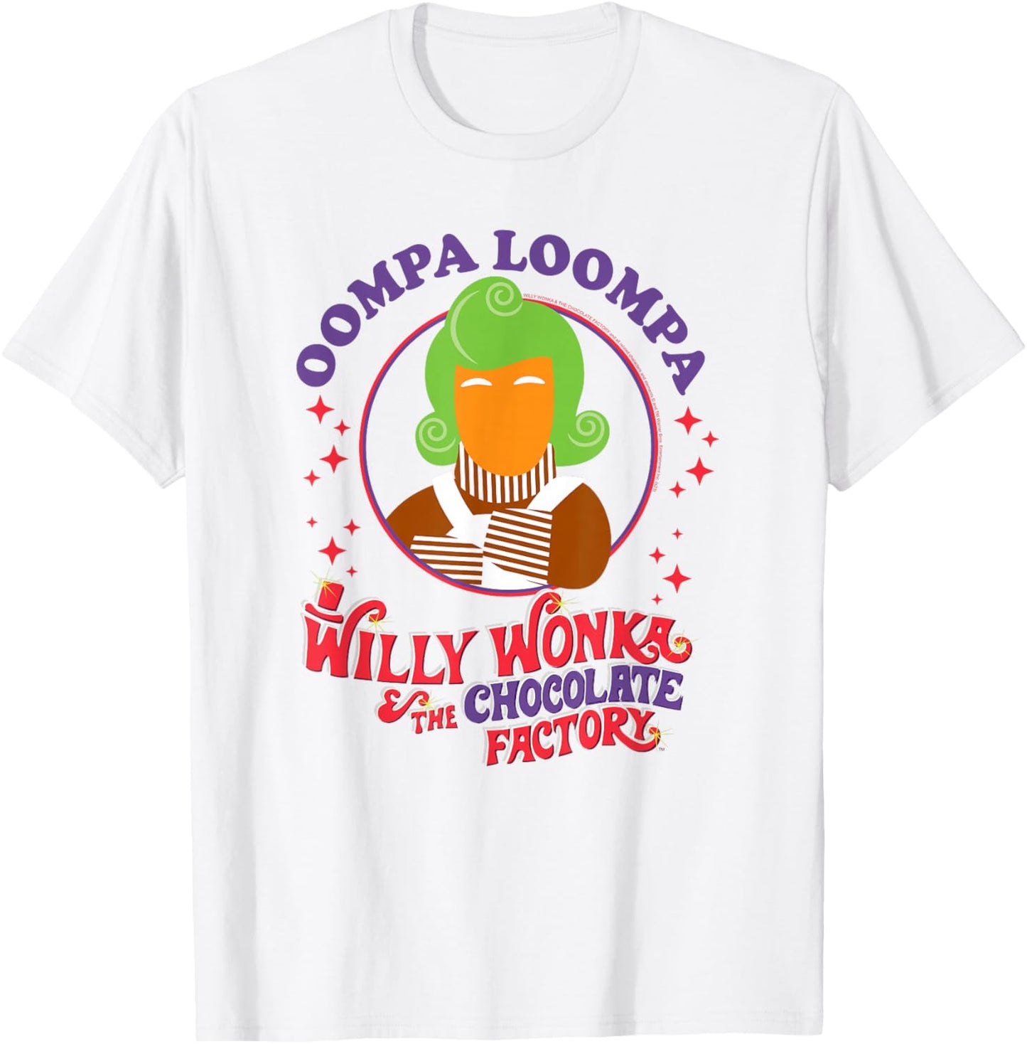 Willy Wonka and The Chocolate Factory Oompa Loompa Drawing T-Shirt - T-Shirt | White