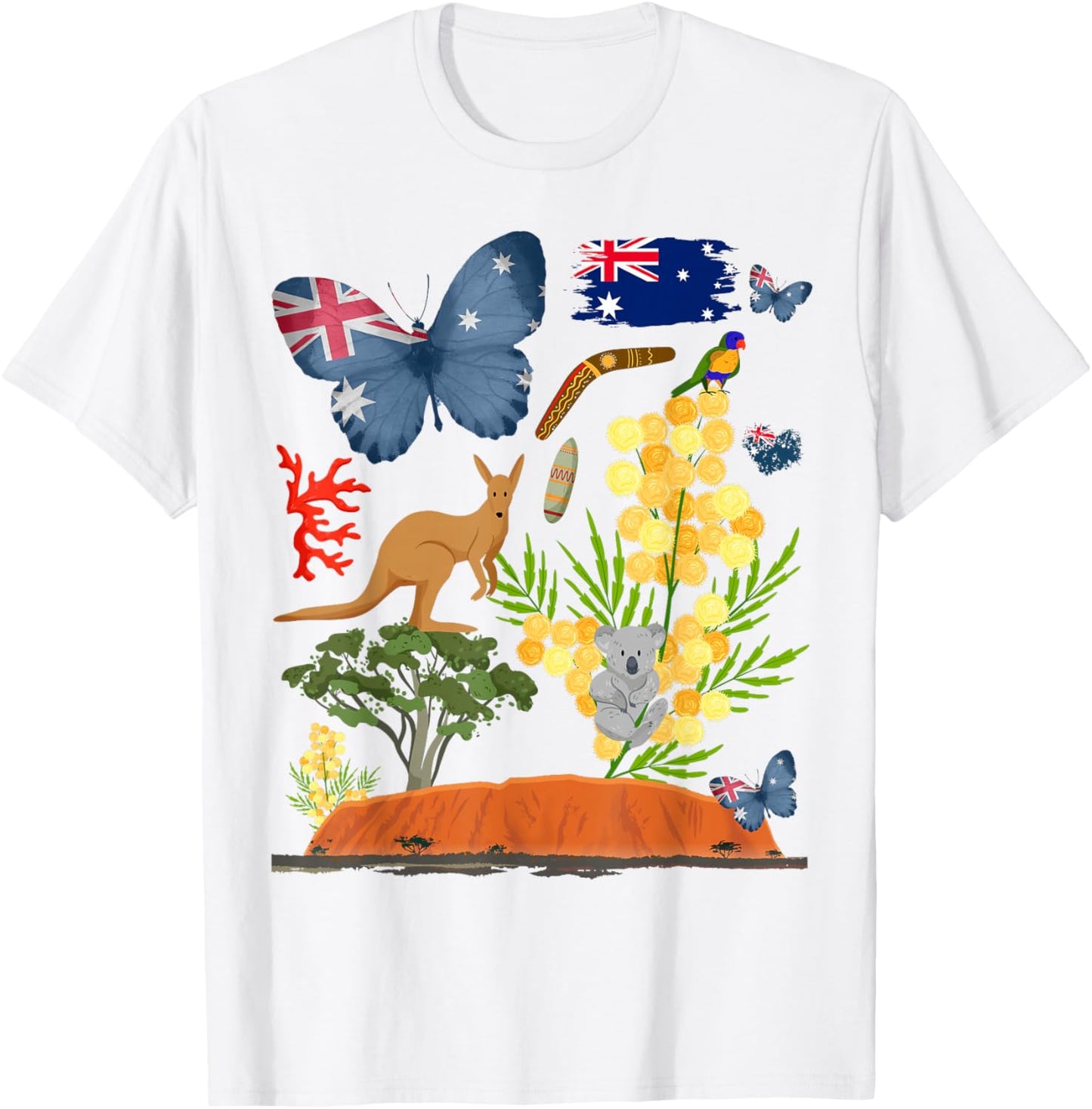 Australia Costume Outfit Idea For Kids & Australian Flag T-Shirt - T-Shirt | White