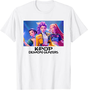 KPop Demon Hunters Heroic Huntrix Officially Licensed T-Shirt - T-Shirt | White
