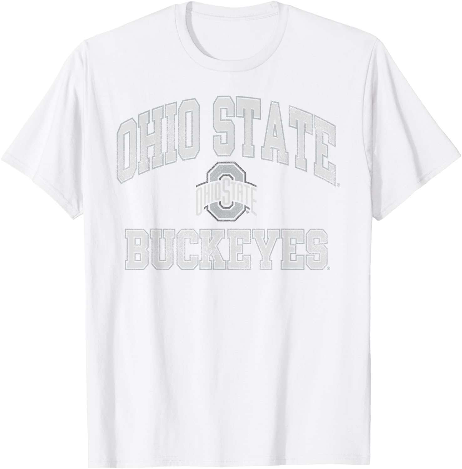 Ohio State Buckeyes Vintage Worn Red Officially Licensed T-Shirt - T-Shirt | White