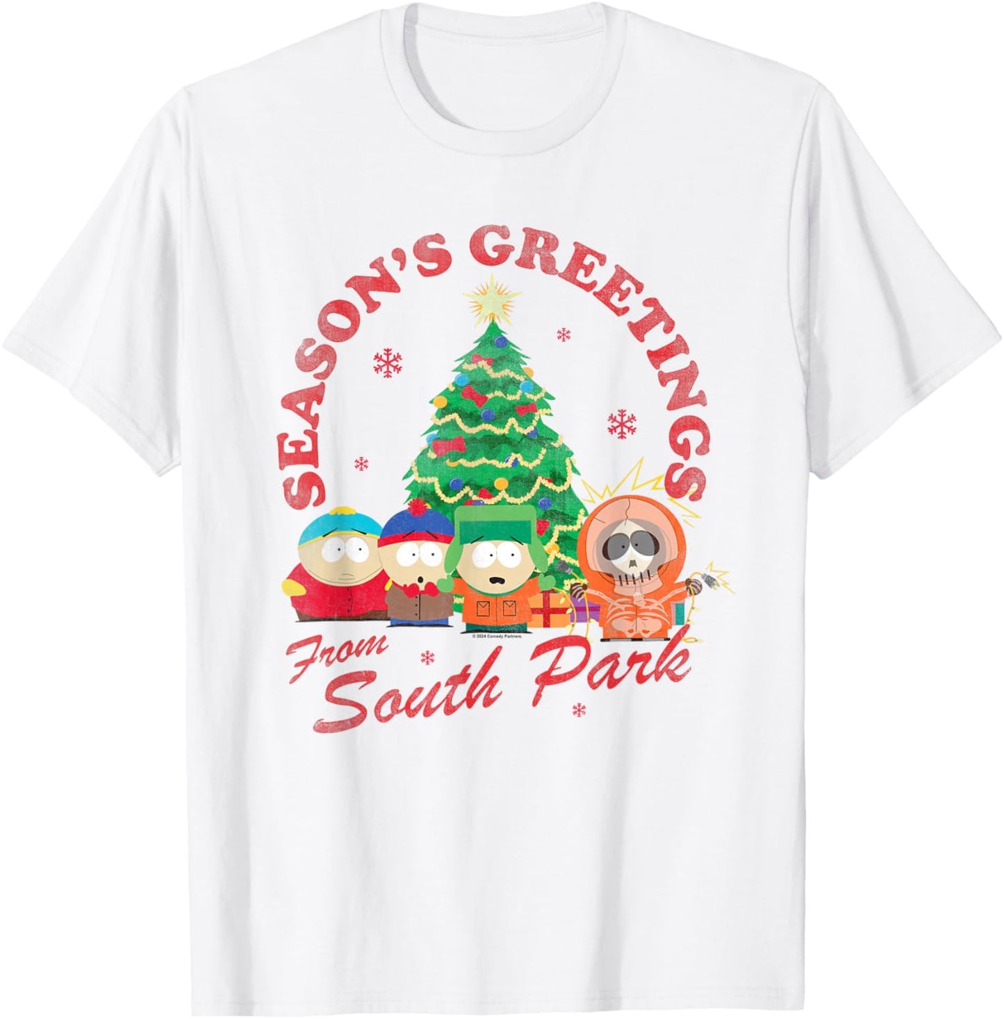 South Park Group Christmas T-Shirt - T-Shirt | White