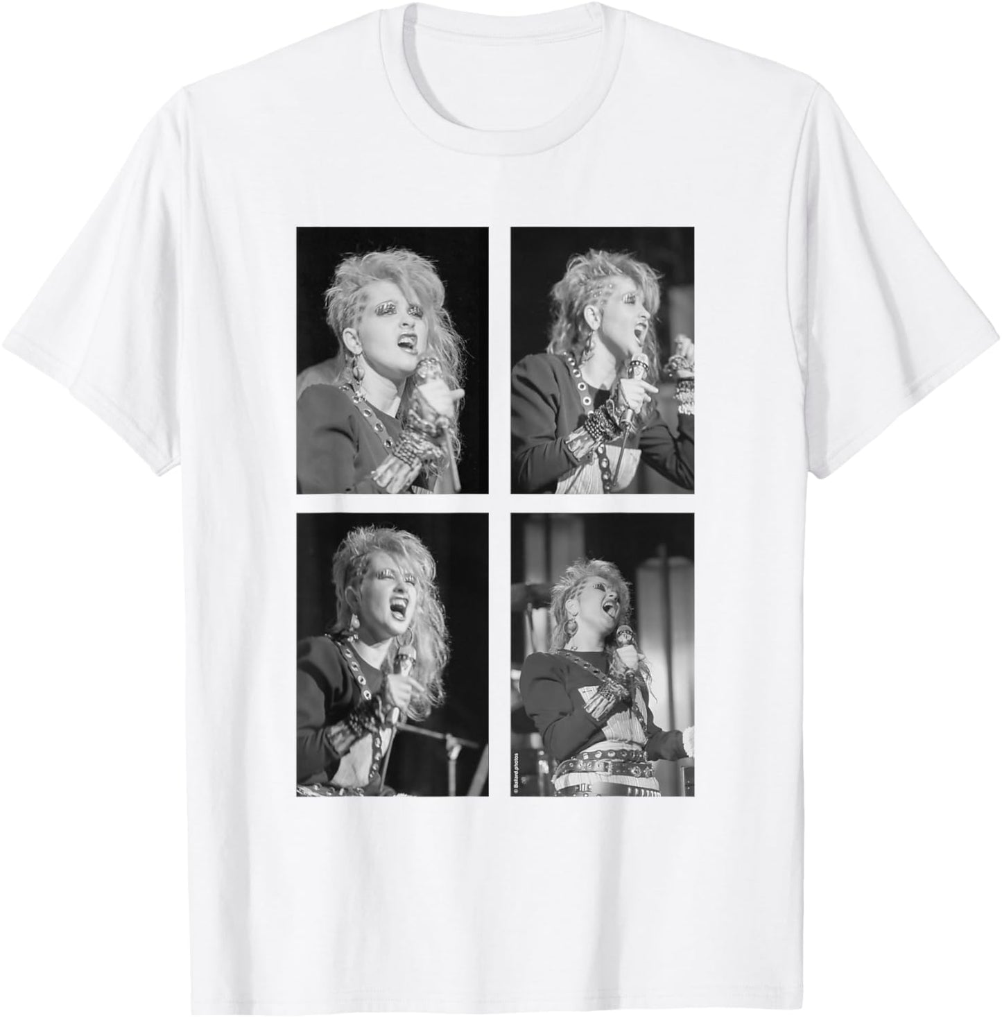 Cyndi Lauper 1980's Live Performance by Allan Ballard T-Shirt - T-Shirt | White
