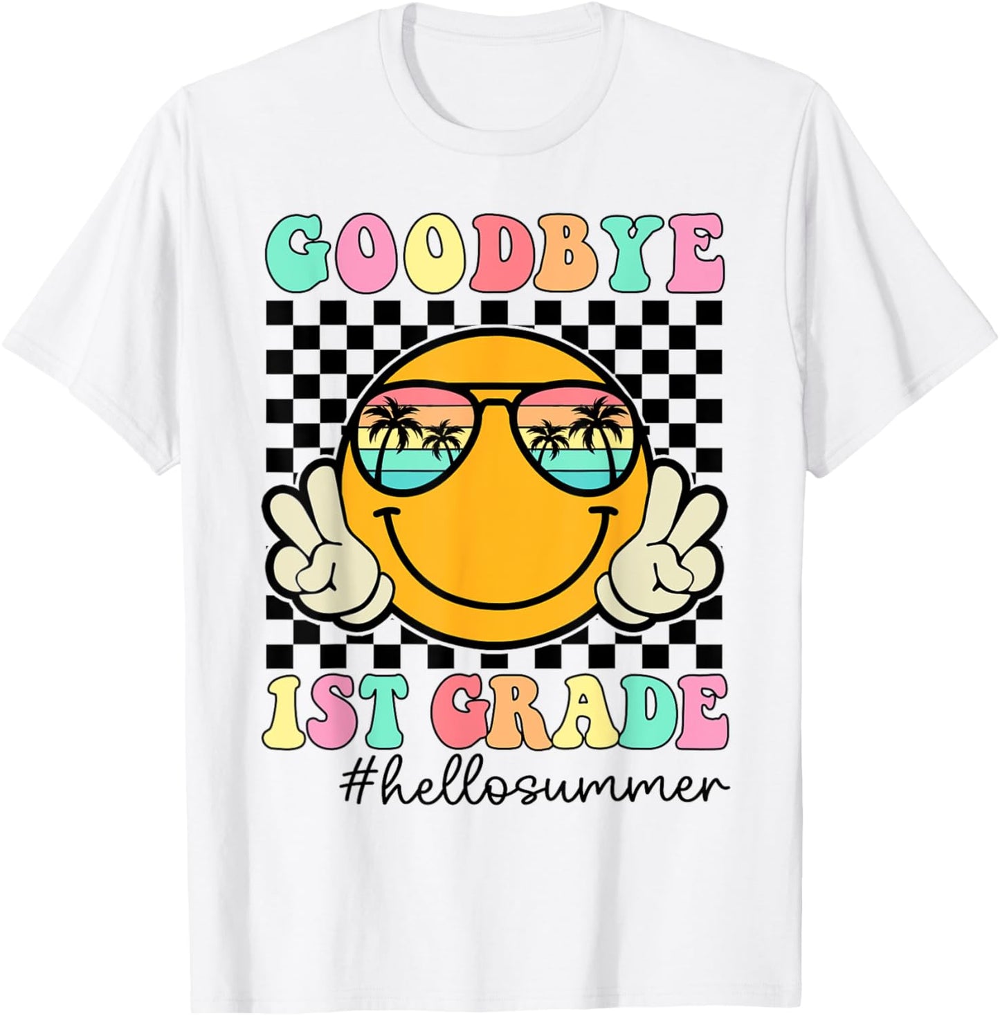 Goodbye 1st Grade Graduation Class Of 2024 Hello Summer Women Kids T-Shirt - T-Shirt | White