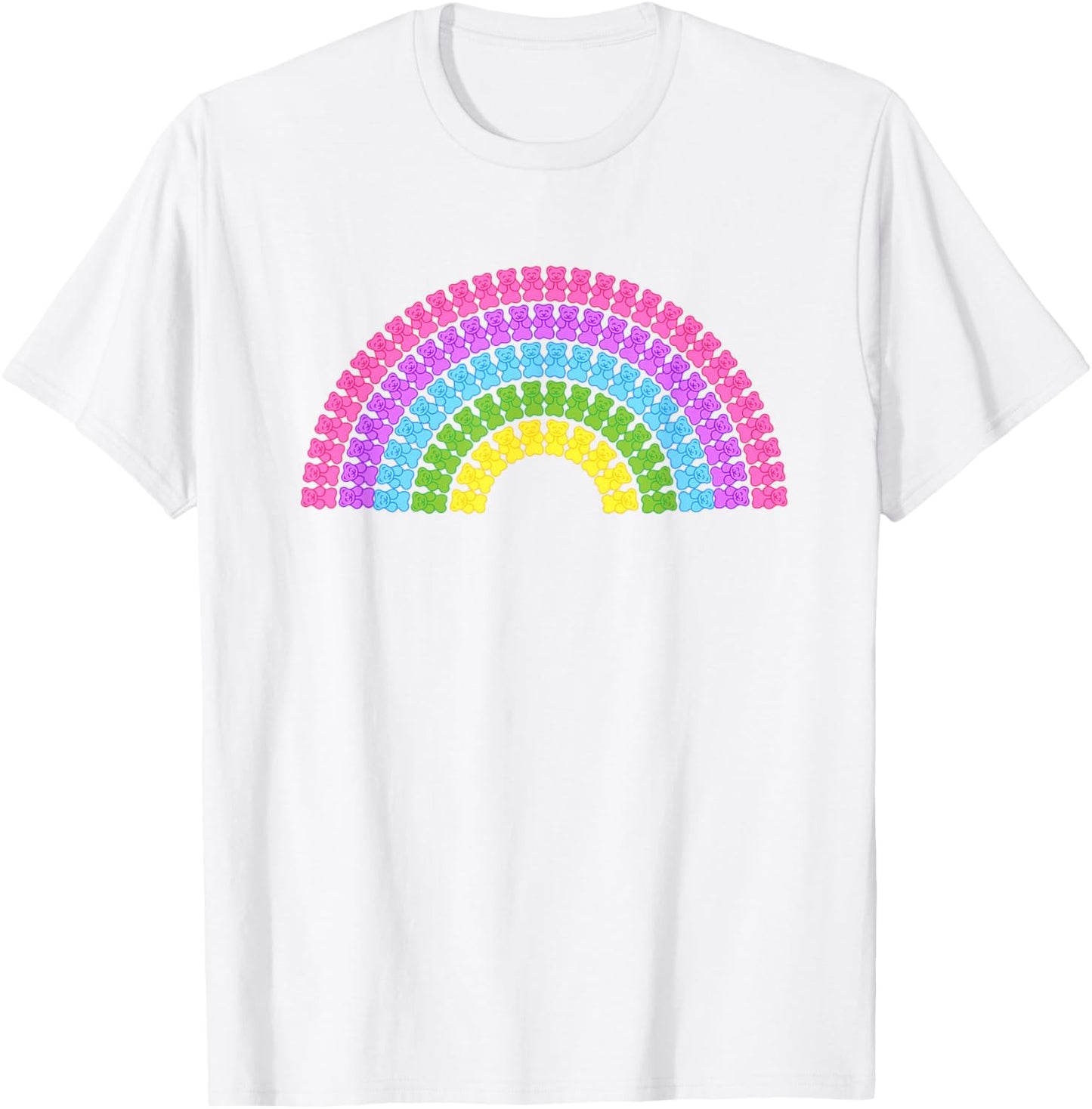 Gummy Bear Rainbow Candy T-Shirt - T-Shirt | White