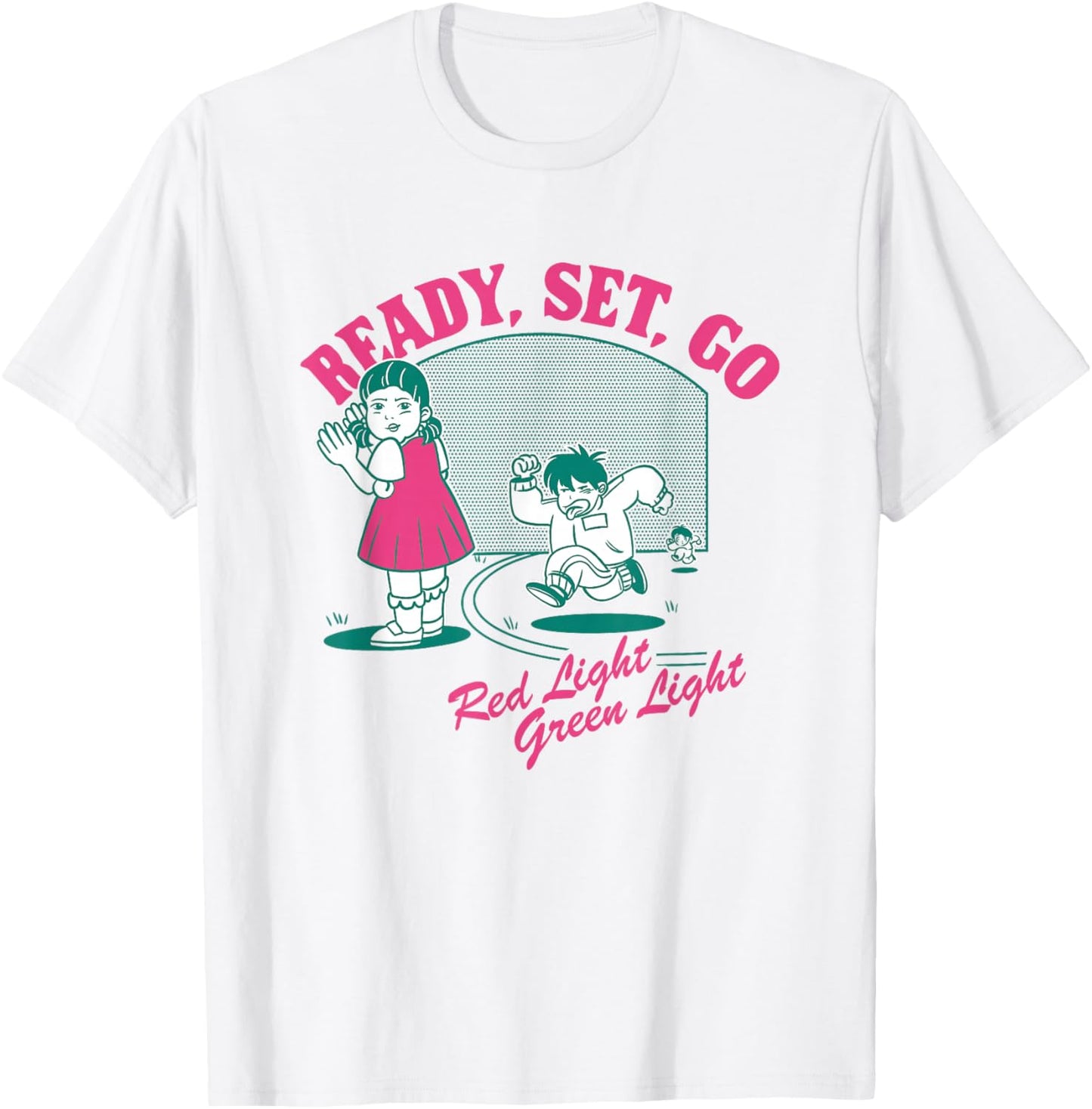 Squid Game 2 Ready Set Go Red Light Green Light T-Shirt - T-Shirt | White