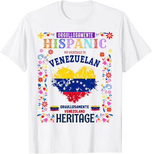 Venezuelan Flag Idea For Kids & Venezuela Latin Heritage T-Shirt - T-Shirt | White