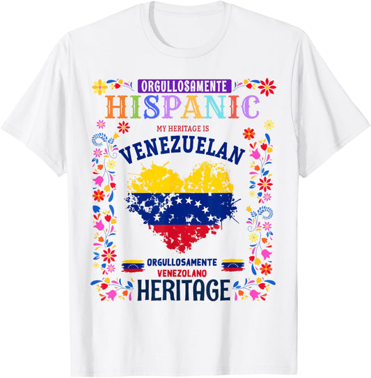Venezuelan Flag Idea For Kids & Venezuela Latin Heritage T-Shirt - T-Shirt | White