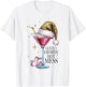 Women Santa's Favorite Hot Mess Christmas Pink Margarita T-Shirt - T-Shirt | White