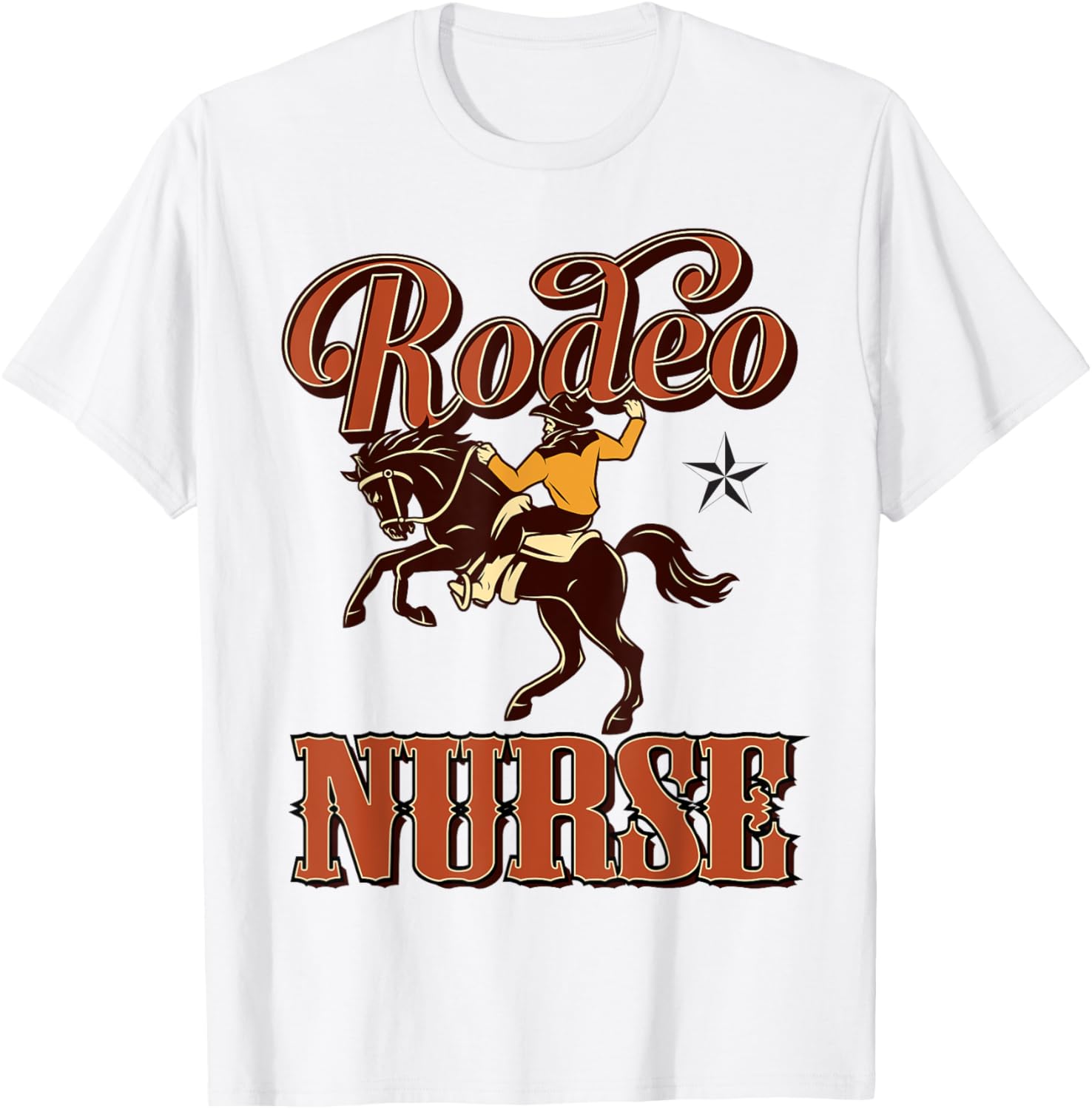 Nurse Birthday Cowboy Cowgirl Western Rodeo RN Bday Party T-Shirt - T-Shirt | White
