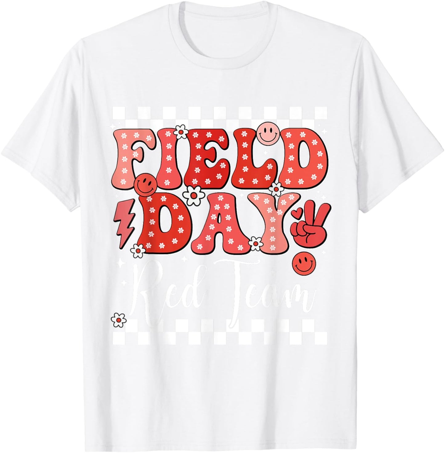 Fun Field Day Red Team Color Field Trip Game Competition T-Shirt - T-Shirt | White