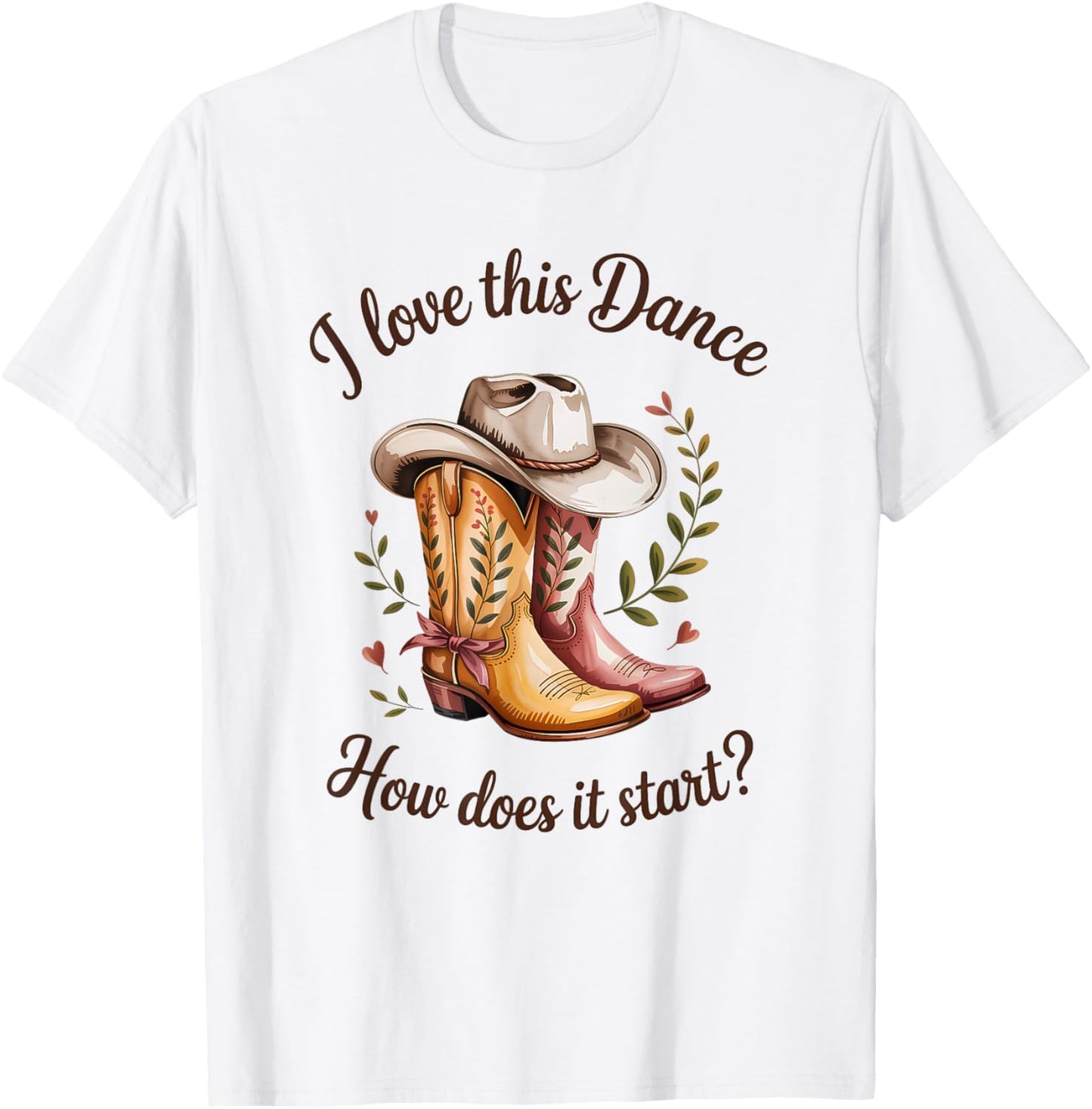 Line Dance with German Text "Ich Liebe diesen Tanz Wie fanger an?" T-Shirt - T-Shirt | White