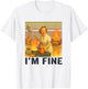I'm Fine Retro Housewife Cooking Vintage Kitchen Funny T-Shirt - T-Shirt | White