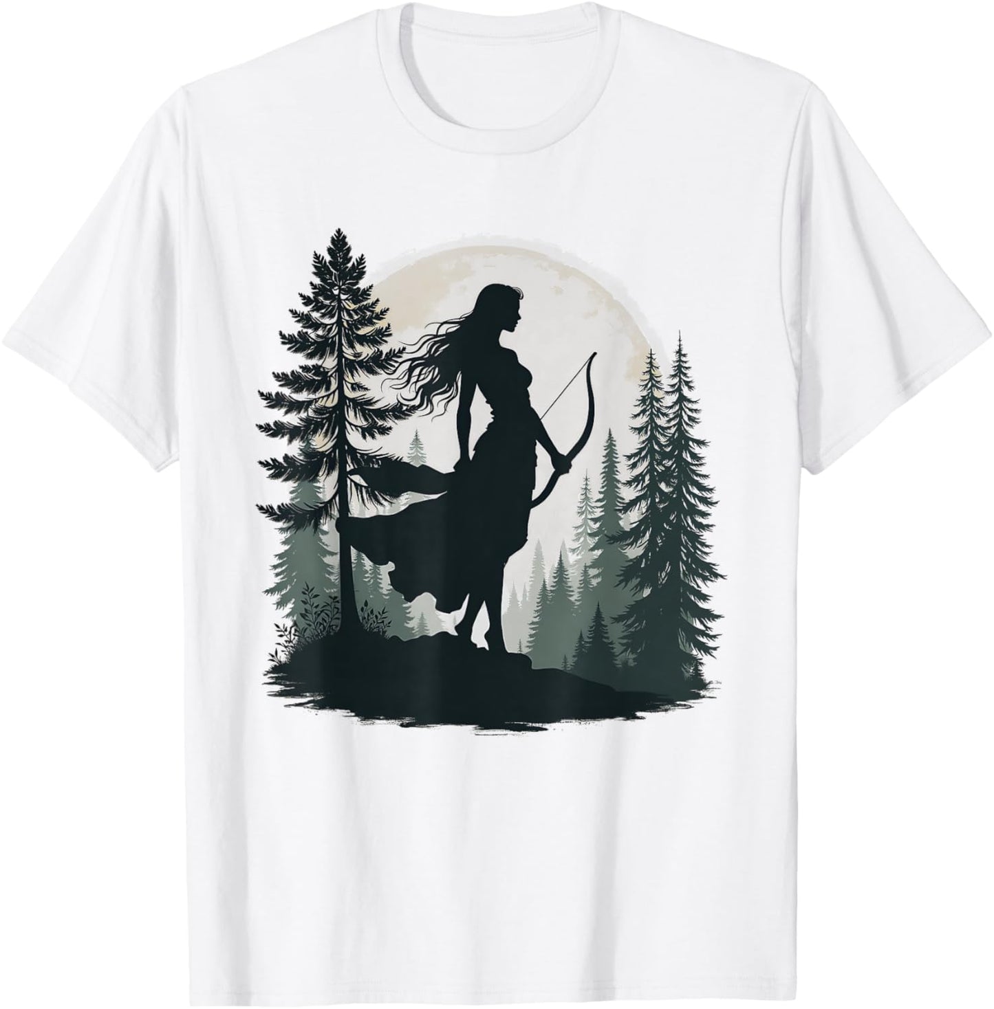 Agema Apparel Greek Goddess Artemis , Women's Adults, Short Sleeve, White, Small, Artemis , Greek Mythology Gift T-Shirt - T-Shirt | White