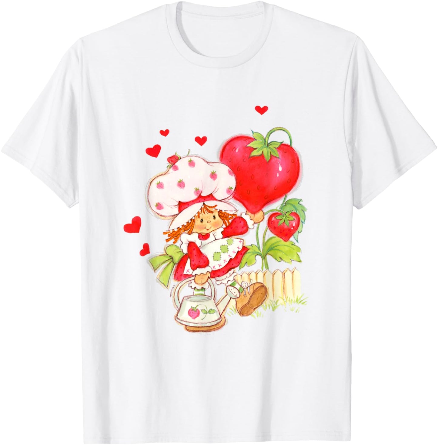 Strawberry Shortcake Valentine's Day Heart Berries Retro T-Shirt - T-Shirt | White