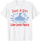 Just A Girl Who Loves Pasta Lover Italian Food Toddler Kids T-Shirt - T-Shirt | White