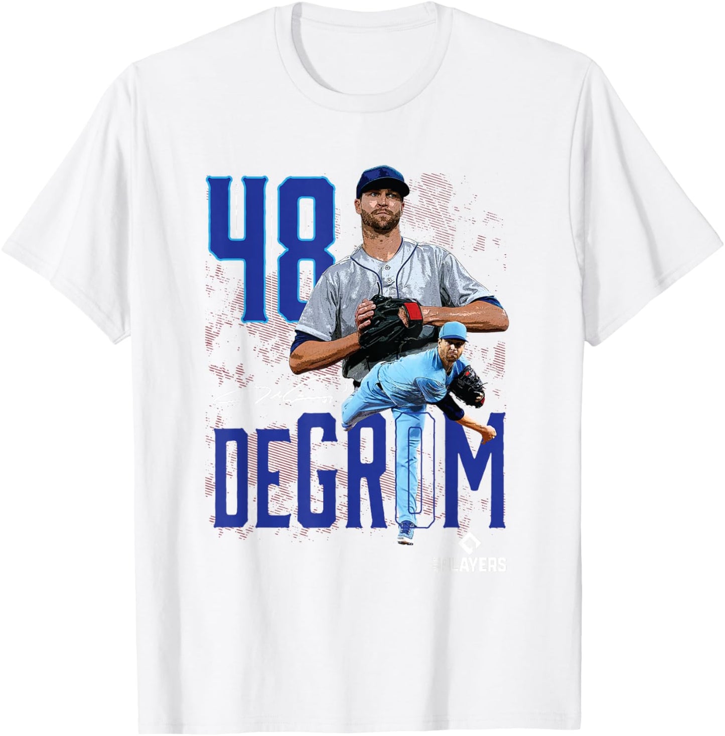 Jacob Degrom | Texas Baseball Players | MLBJDM3003 T-Shirt - T-Shirt | White