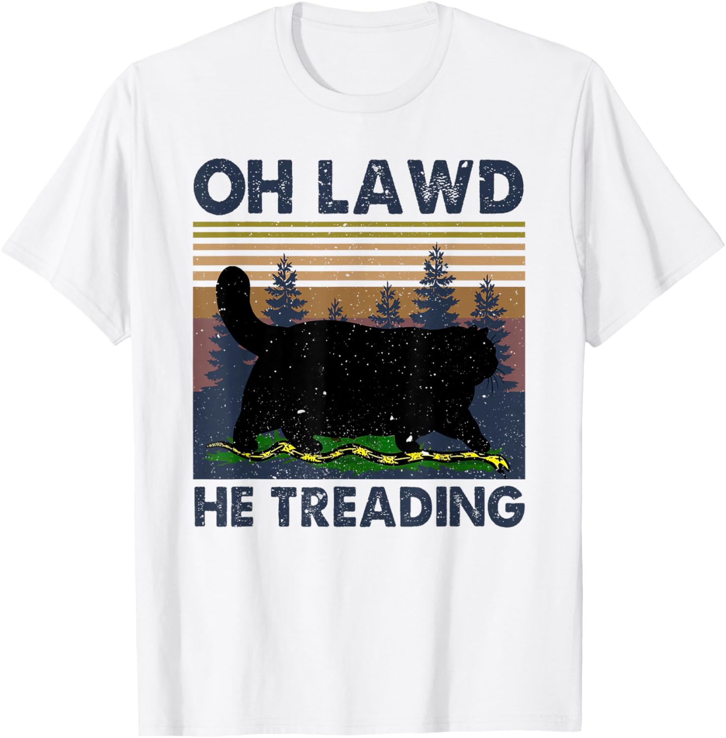 Oh Lawd He Treading T-Shirt - T-Shirt | White
