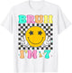 Bruh I'm 7 Years Old Boys Girls Retro Groovy 7th Birthday T-Shirt - T-Shirt | White
