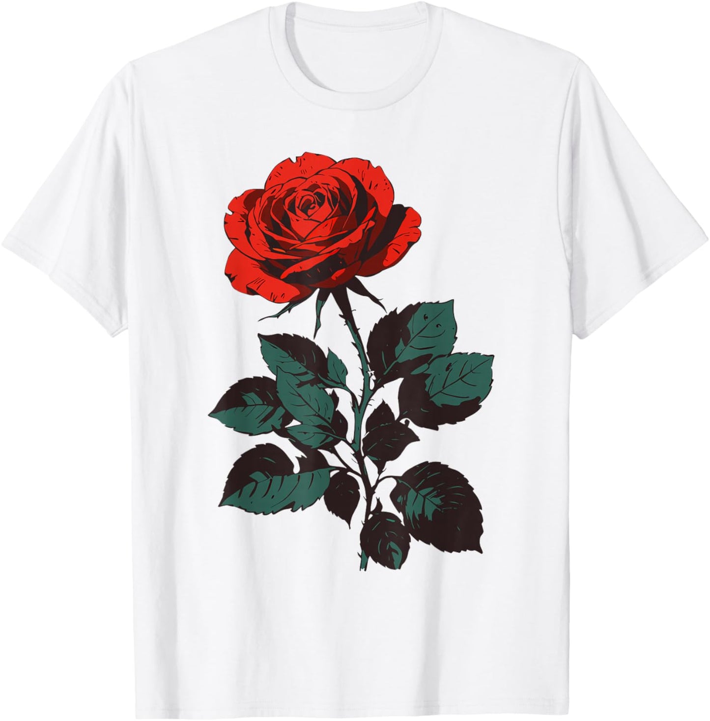 Red Rose Flower Gardening Floral Men Women Kids T-Shirt - T-Shirt | White
