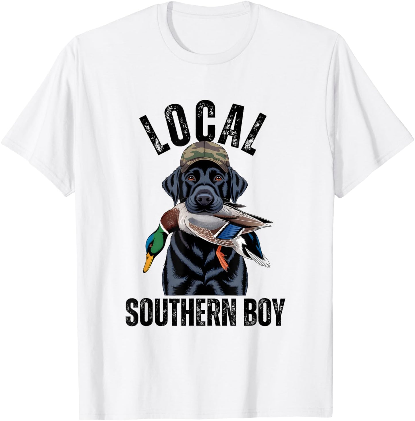 Southern Boy Dog Duck Duck Retriever Hunting T-Shirt - T-Shirt | White