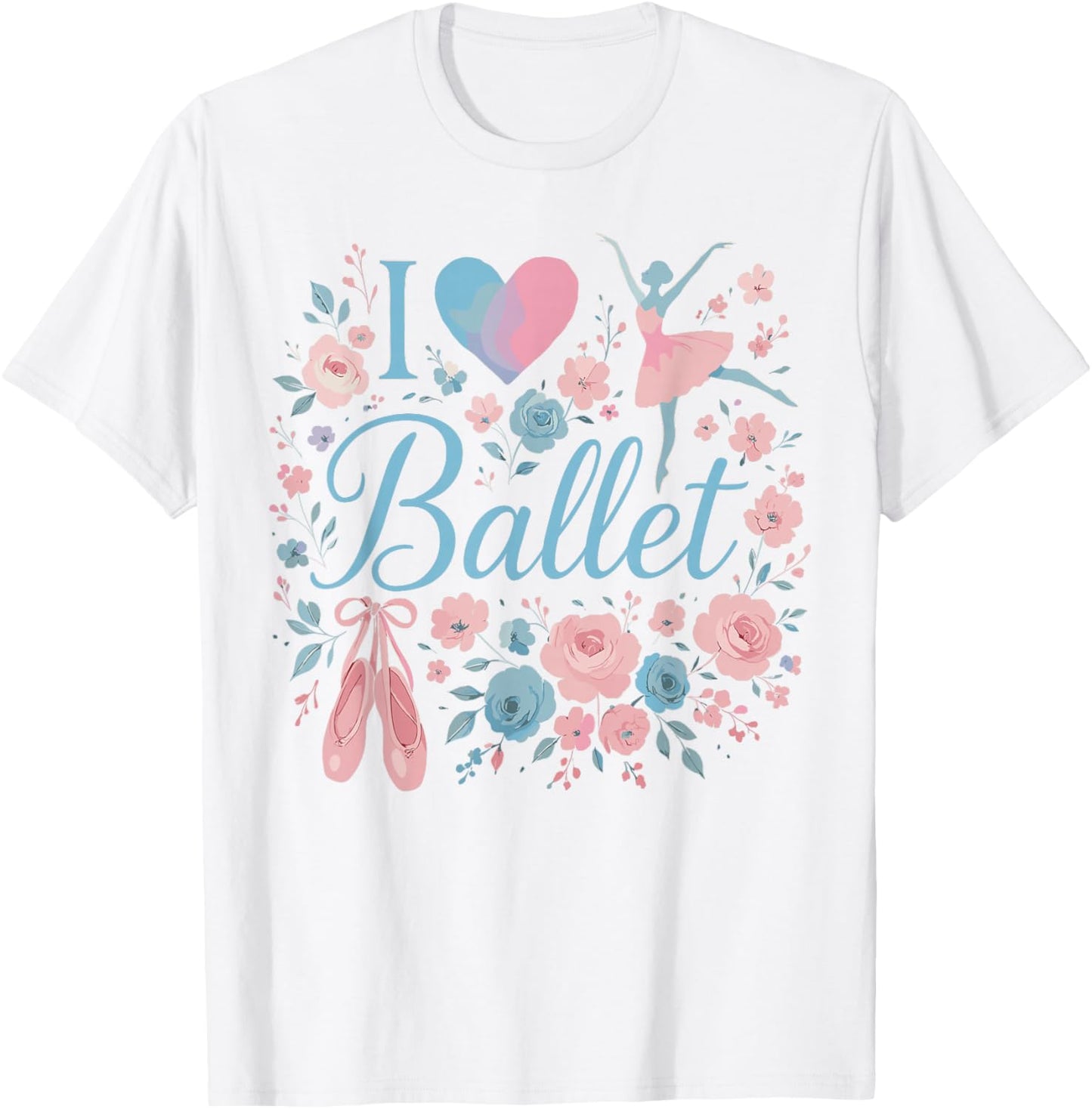 Ballet Dancer Dance Girl Ballerina Heart I Love Ballet T-Shirt - T-Shirt | White