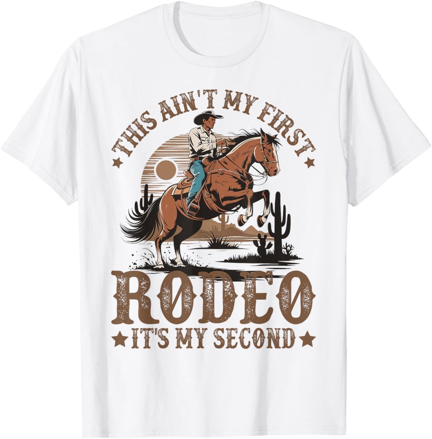 This Ain't My First Rodeo It's My Second Birthday Cowboy T-Shirt - T-Shirt | White