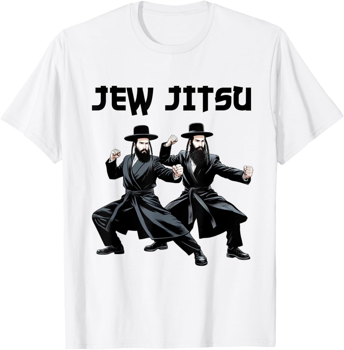 Funny Jewish Hanukkah Rabbi Horah Dance Jew Israel Shabbat T-Shirt - T-Shirt | White