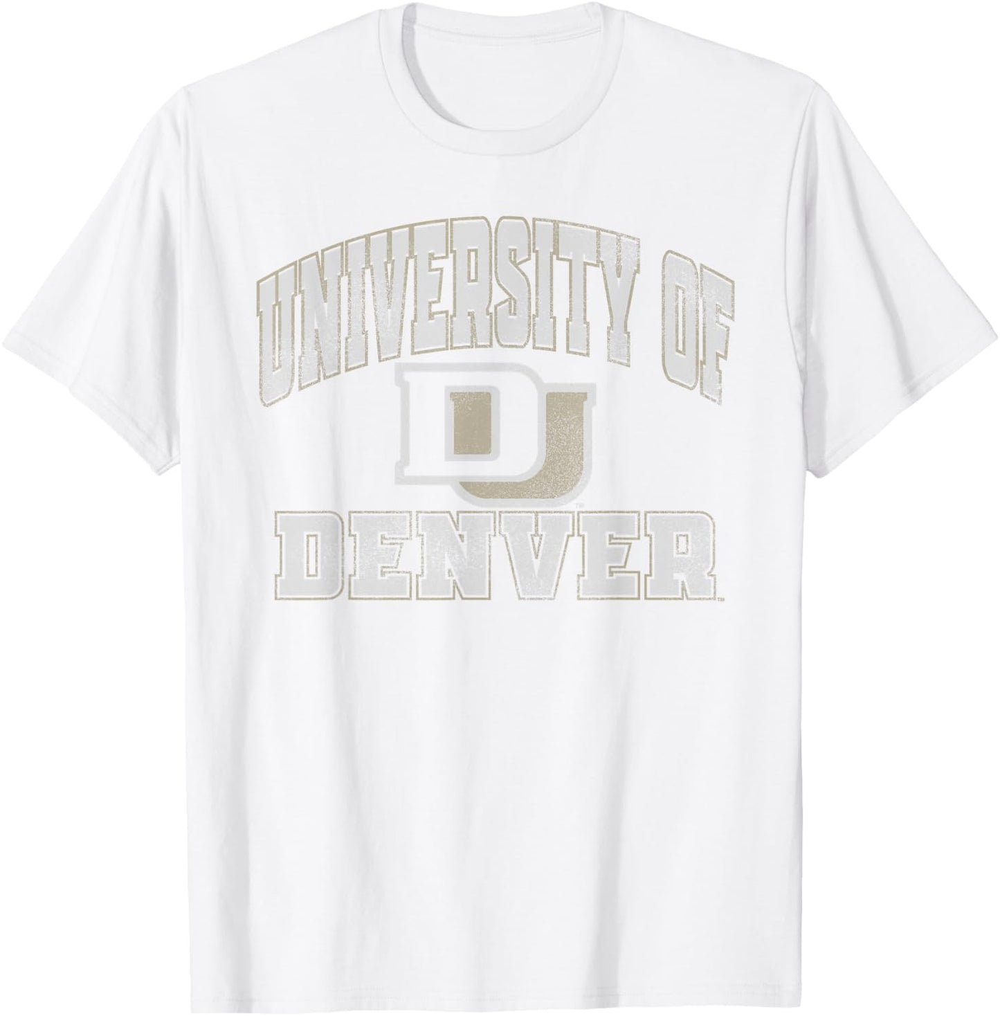 Denver Pioneers Vintage Worn Red Officially Licensed T-Shirt - T-Shirt | White