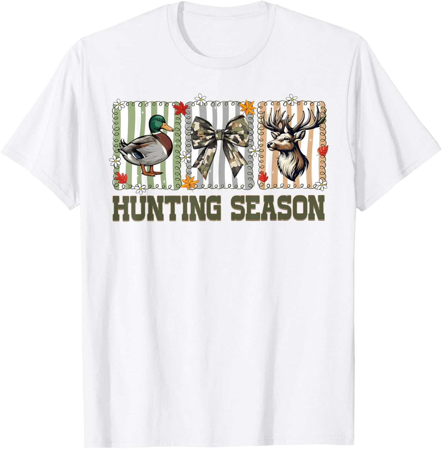 Camo Coquette Bow Deer Duck Hunt Hunting Girls Kids Women T-Shirt - T-Shirt | White