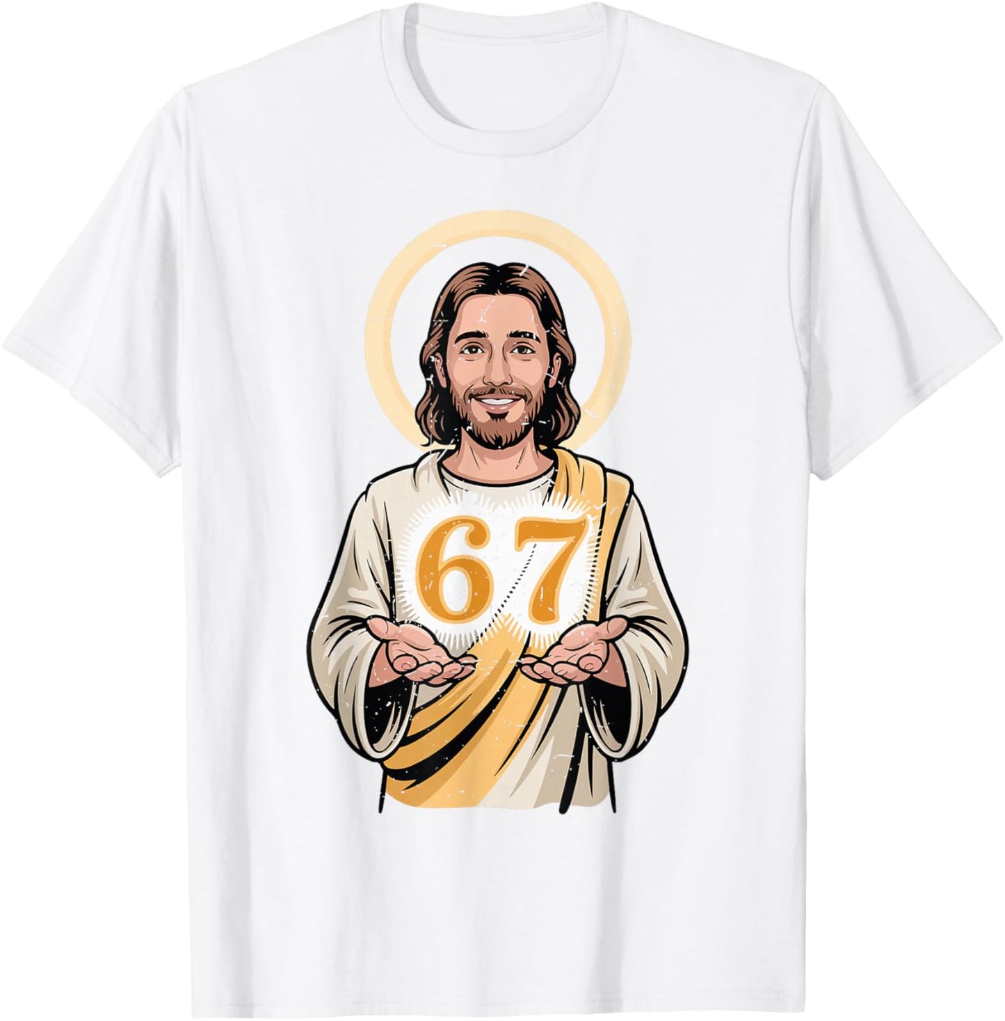 67 Jesus Christ Meme Christian Humor Funny Teen Boy Dad Joke T-Shirt - T-Shirt | White