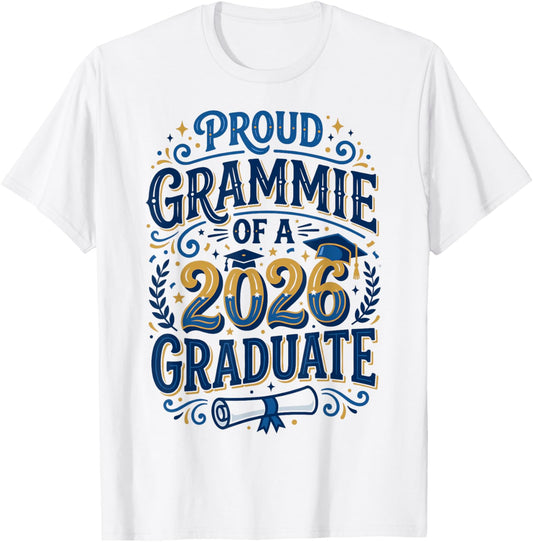 Proud Grammie of A Class of 2026 Graduate Senior Grad Family T-Shirt - T-Shirt | White