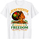 Juneteenth Rooted in Freedom Since 1865 Black Women Afro T-Shirt - T-Shirt | White