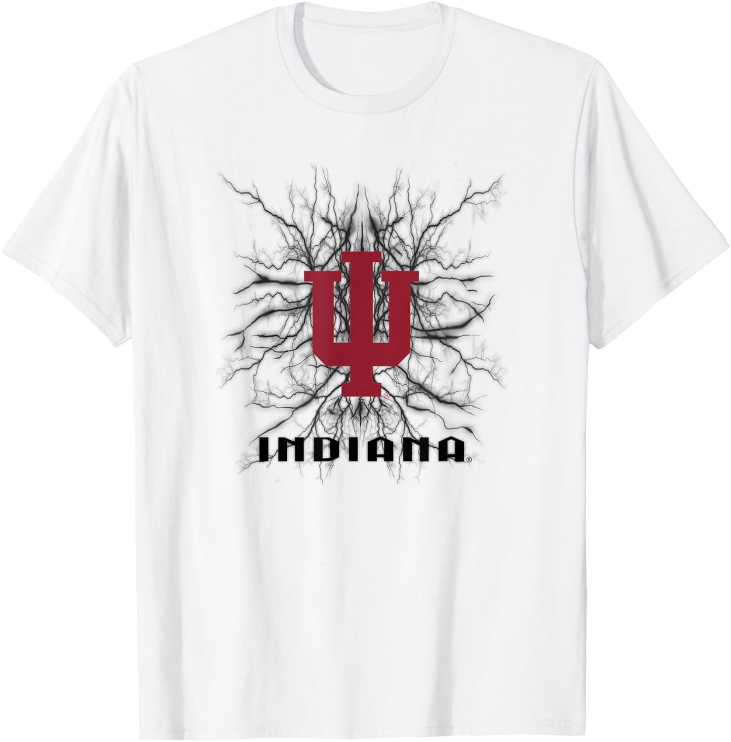 Indiana Hoosiers 90's Lightning Logo Officially Licensed T-Shirt - T-Shirt | White