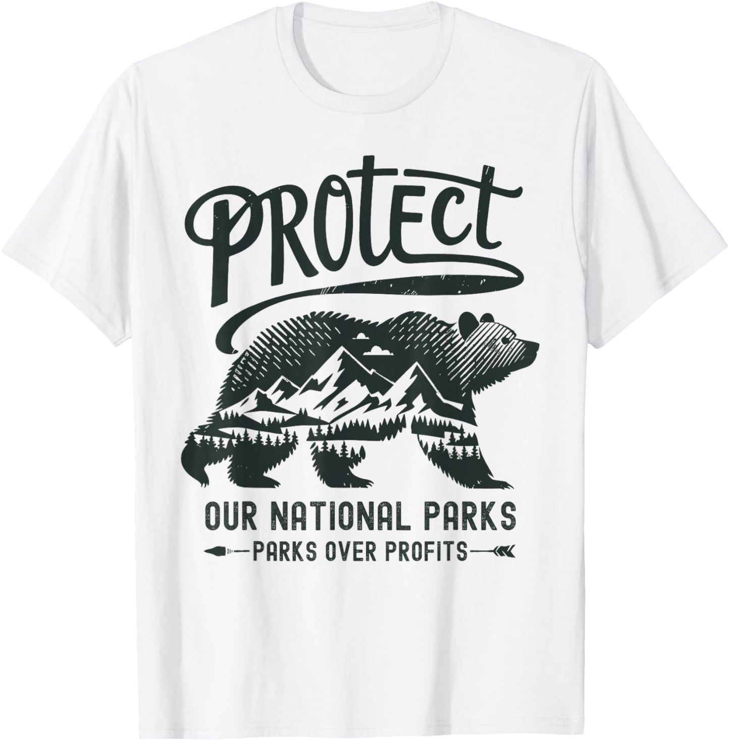 Protect Our National Parks Defund Doge Parks Not Profits T-Shirt - T-Shirt | White