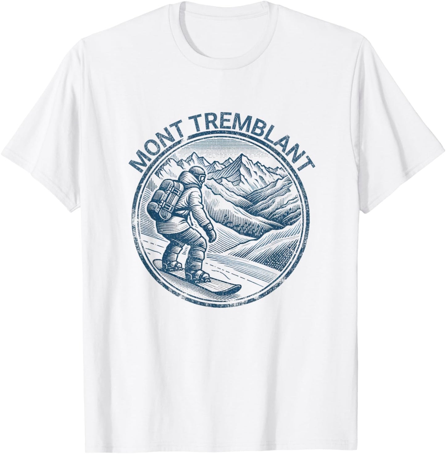 Mont Tremblant Canada Snowboarding Snowboarder T-Shirt - T-Shirt | White
