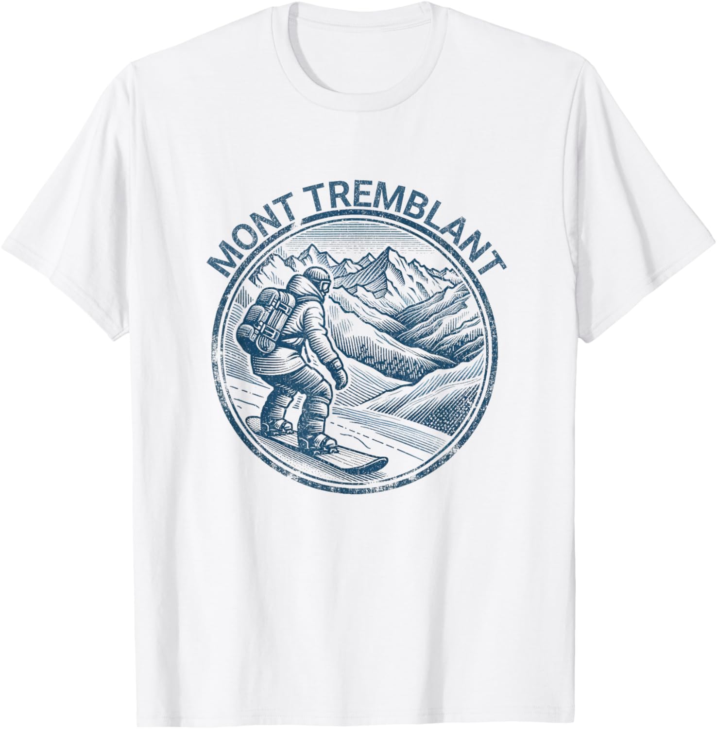 Mont Tremblant Canada Snowboarding Snowboarder T-Shirt - T-Shirt | White