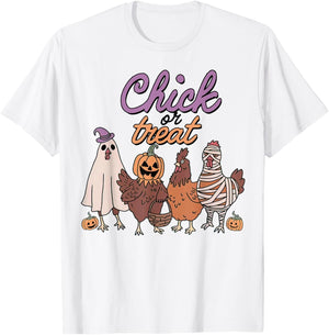 Chick Or Treat Funny Halloween For Chickens Lovers T-Shirt - T-Shirt | White