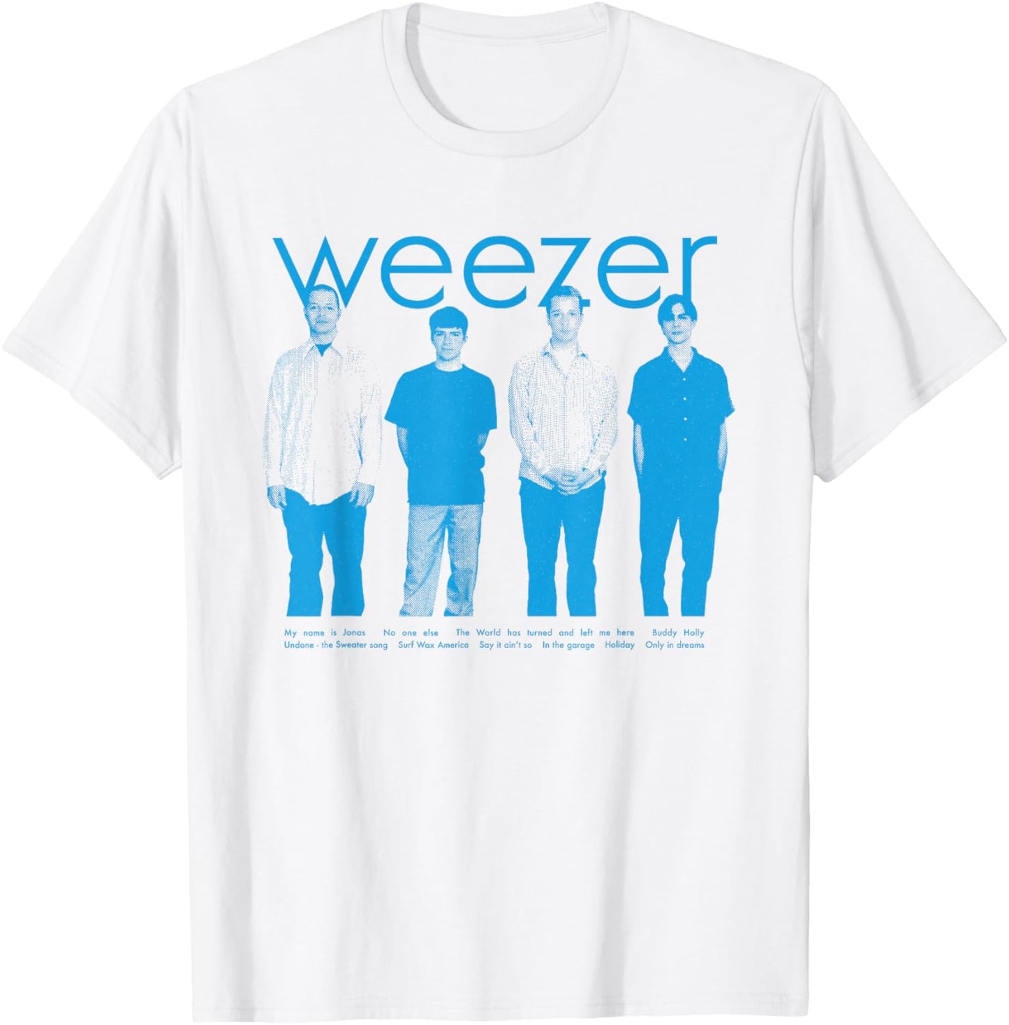Weezer - Blue Album Anniversary Tracklist T-Shirt - T-Shirt | White