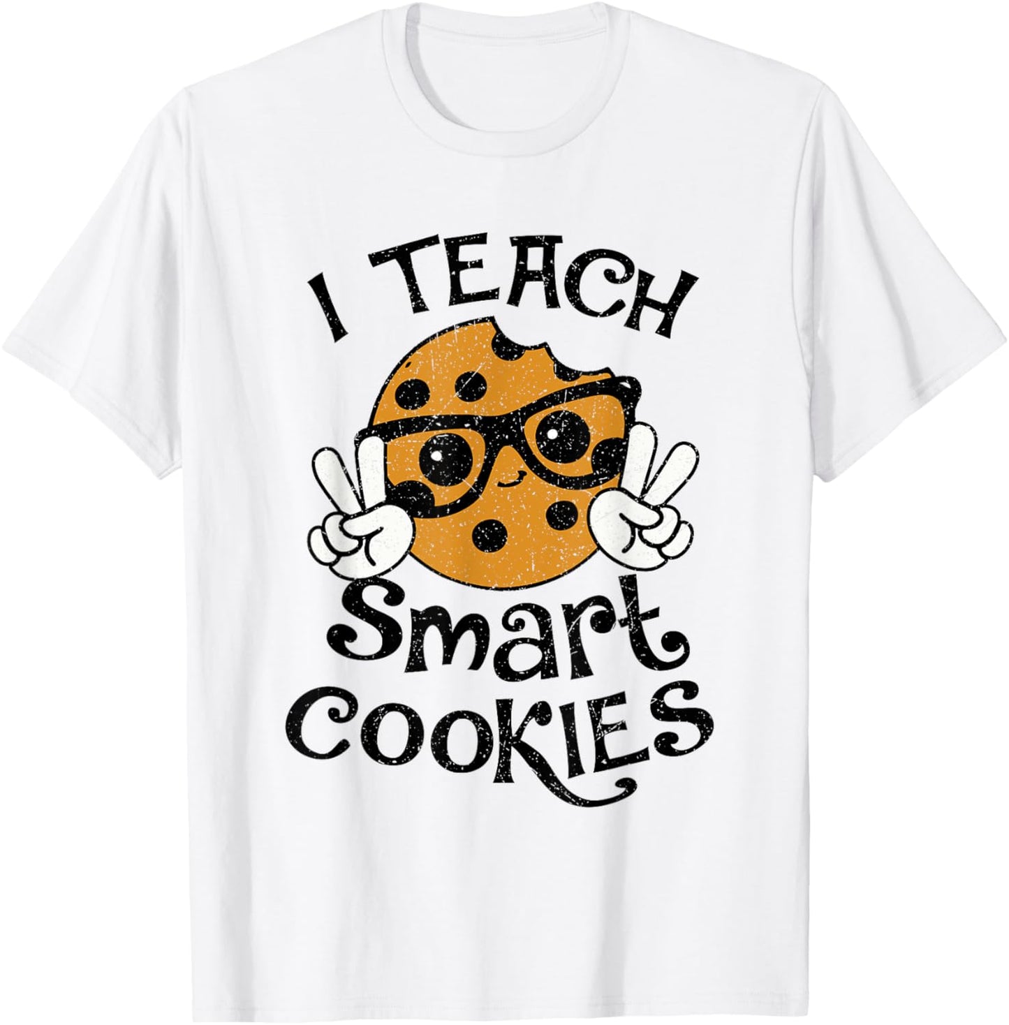 I Teach Smart Cookies Christmas Teacher Teaching Xmas Funny T-Shirt - T-Shirt | White